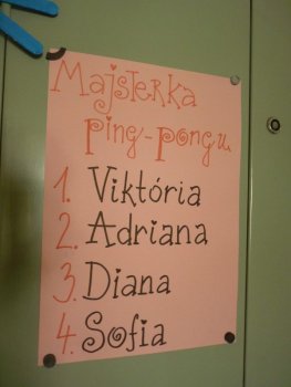 Majsterka školy v ping-pongu