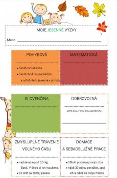 Prvá školská JESENNÁ VÝZVA v projekte