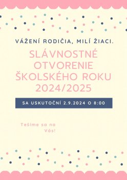 Slávnostné otvorenie školského roka