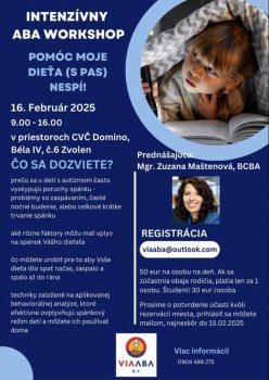 Dávame vám do pozornosti workshop s názvom 